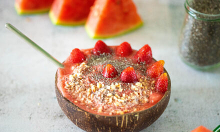 Watermelon Strawberry Smoothie Bowl