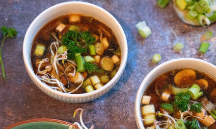 Miso Soup with Mung Bean Sprouts