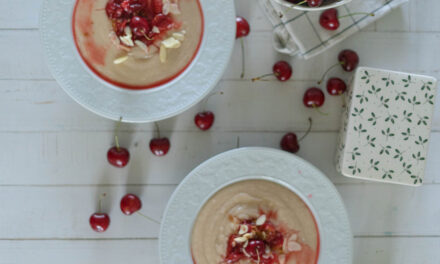 Semolina Pudding with Cherry Jam