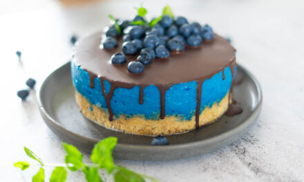 Panna Cotta Blue Cake 